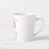 Tasse Latte 70e anniversaire Elegant Chic Modèle Nom et messag (Droite)
