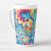 Tasse Latte 70s 60s Psychedelic Hippy Retro Hip (Angle gauche)