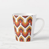 Tasse Latte 70s Bold Retro Modern Motif in Orange & Brown (Droite)