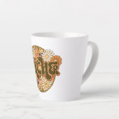 Tasse Latte 70s Style Floral "Teacher" Appreciation (Angle droit)