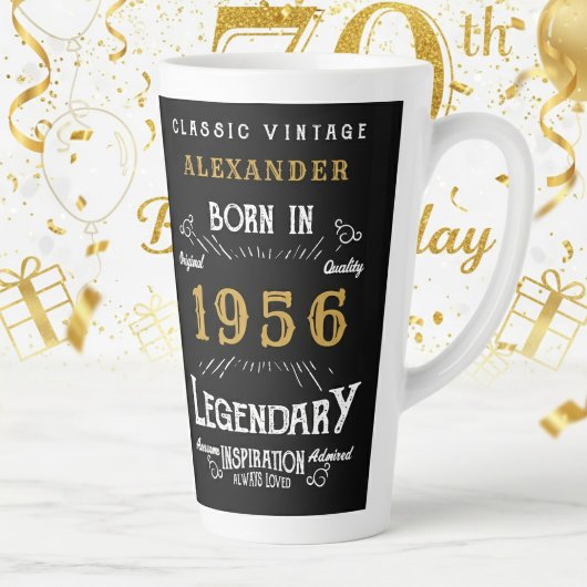 Tasse Latte 70th Birthday 1956 Legendary Retro