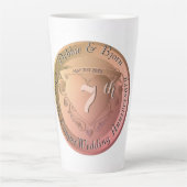 Tasse Latte 7e/22 Mariage Anniversaire Cuivre (Devant)