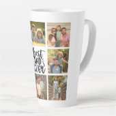 Tasse Latte 8 Collage photo Meilleur papa jamais (Angle droit)