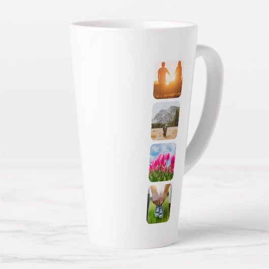 Tasse Latte 8 Modèles photo double face haute (Angle droit)