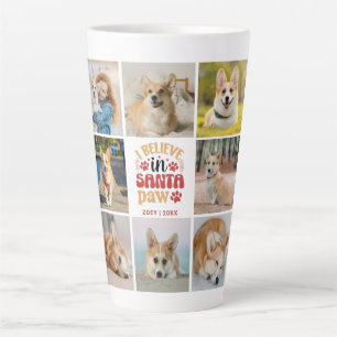 Tasse Latte 8 Photo Collage Je Crois En Père Noël Paw Nom Et D