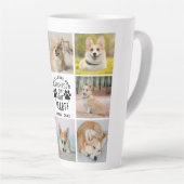 Tasse Latte 8 Photo Collage Pet Souvenir commémoratif (Angle droit)