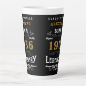 Tasse Latte 90th Birthday 1936 Legendary Retro (Devant)