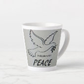 Tasse Latte A cup with peace dove and scripture (Angle droit)
