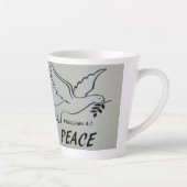 Tasse Latte A cup with peace dove and scripture (Droite)