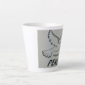 Tasse Latte A cup with peace dove and scripture (Devant)