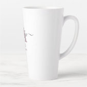 Tasse Latte A est pour Tante Elegant Script Monogram Mauve (Droite)