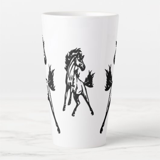 Tasse Latte A Frisky Jumping Horse in the Wild (Devant)