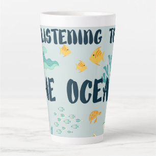 Tasse Latte À L'Écoute De L'Océan, Du Jour des terres, Des Ani