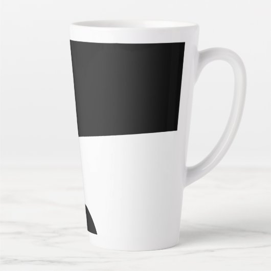 Tasse Latte À M. Redd : Noir, blanc et rouge Abstraits (Droite)