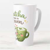 Tasse Latte A Matcha Made in Heaven Cute Funny Pun (Angle droit)