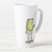 Tasse Latte À moitié endormi en pyjama de grenouille (Angle droit)