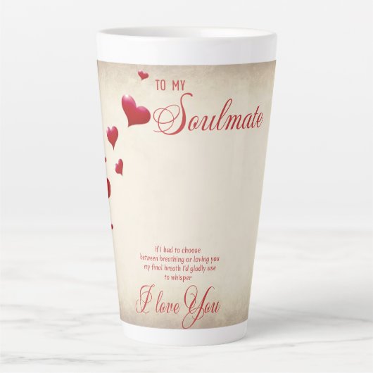 Tasse Latte À mon Âme sœur (Devant)