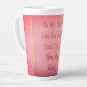 Tasse Latte À mon meilleur ami cerisier pâle rouge design Café (Angle gauche)