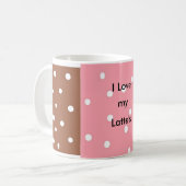 Tasse latte à pois -mug (Devant gauche)