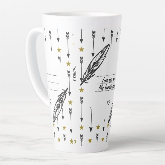 Tasse Latte A Sip of Love and Friendship (Angle gauche)