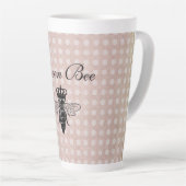 Tasse Latte Abeille de la reine vintage (Angle droit)
