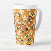 Tasse Latte Abeilles en effervescence (Orange Brûlé) (Angle droit)