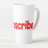 Tasse Latte "#Abonnez-vous" Conception sympa. Commandez dès ma (Angle droit)