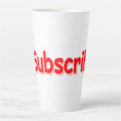 Tasse Latte "#Abonnez-vous" Conception sympa. Commandez dès ma (Devant)