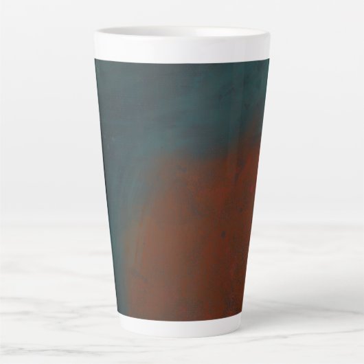 Tasse Latte Abstract 1: reds and blues (Devant)