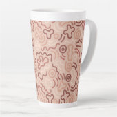 Tasse Latte Abstract Party Doodle Pattern (Angle droit)