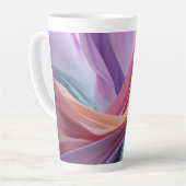 Tasse Latte Abstract Pastel Fabric Waves  (Angle gauche)