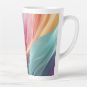 Tasse Latte Abstract Pastel Fabric Waves  (Droite)