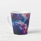 Tasse Latte Abstract Space Nebula Art - Colorful Cosmic (Angle gauche)