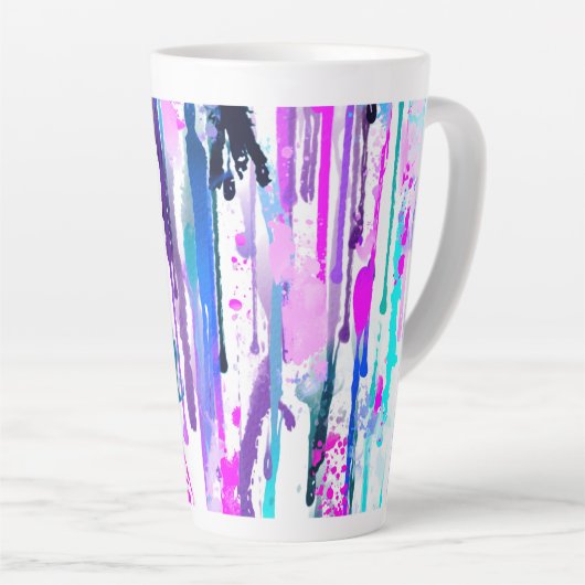 Tasse Latte Abstract Watercolor (Angle droit)