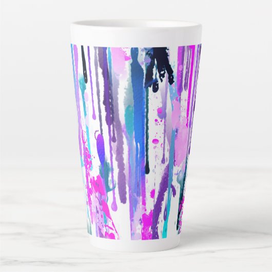 Tasse Latte Abstract Watercolor (Devant)