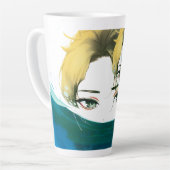 Tasse Latte abstract women face (Angle gauche)