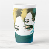 Tasse Latte abstract women face (Devant)