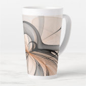 Tasse Latte Abstrait Anthracite Grey Sienna Art moderne fracta (Angle droit)