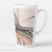 Tasse Latte Abstrait Anthracite Grey Sienna Art moderne fracta (Droite)