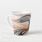 Tasse Latte Abstrait Anthracite Grey Sienna Art moderne fracta (Angle gauche)