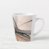 Tasse Latte Abstrait Anthracite Grey Sienna Art moderne fracta (Droite)