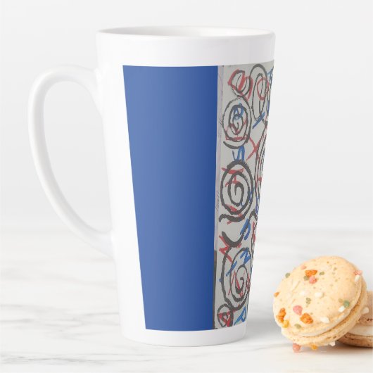 Tasse Latte Abstrait Coloré (En situation)