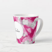 Tasse Latte Abstrait de verre d'argent rose (Angle droit)