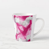 Tasse Latte Abstrait de verre d'argent rose (Droite)