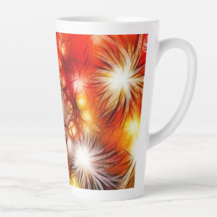 Tasse Latte Abstrait Fireworks Stars Arrière - plan-34944