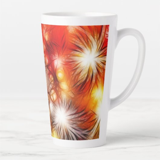 Tasse Latte Abstrait Fireworks Stars Arrière - plan-34944 (Droite)
