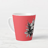 Tasse Latte abstrait floral (Angle gauche)
