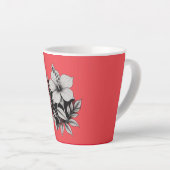 Tasse Latte abstrait floral (Angle droit)