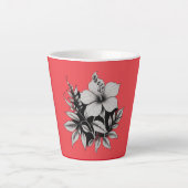 Tasse Latte abstrait floral (Devant)