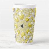 Tasse Latte Abstrait Gold Fractal (Devant)